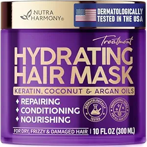 NUTRAHARMONY Hydrating Hair Mask for Dry, Frizzy & Damaged Hair – Deep Conditioning Keratin