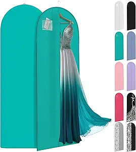 72" Long Dress Bags for Gowns - Wedding Dress Garment Bag for Dresses