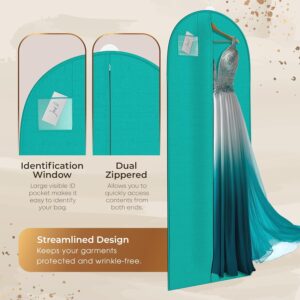 72" Long Dress Bags for Gowns - Wedding Dress Garment Bag for Dresses